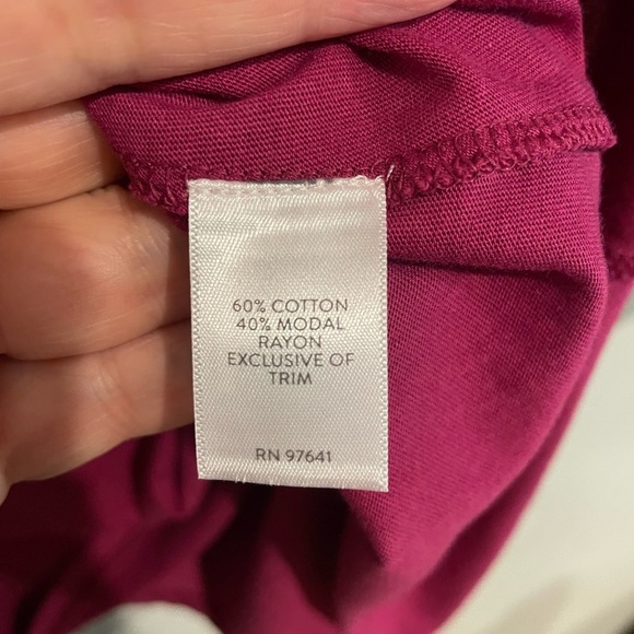 J Jill Tunic Shirt in Fushia Pink with Bell sleeves. Size M - Picture 4 of 5